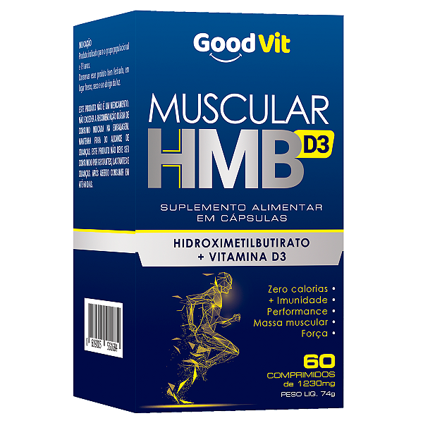 Muscular HMB D3 60 Caps