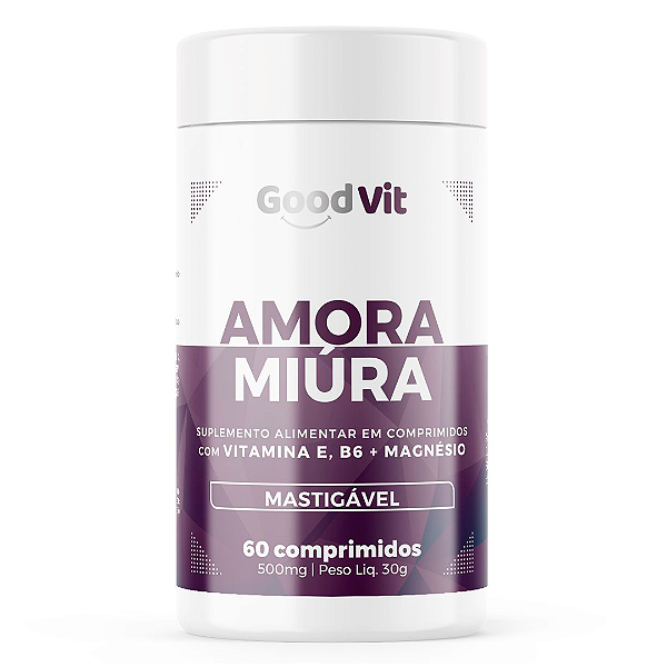 Vitaminas E, B6+Magnésio - Sabor Amora - 60 Cmps