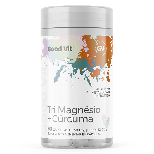 Tri Magnésio + Cúrcuma 60 Cápsulas