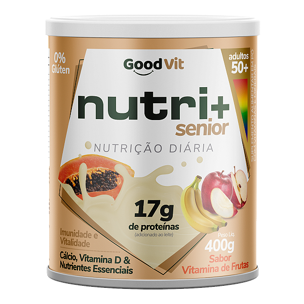Nutri + Senior l Com Cálcio, Vitamina D e Nutrientes 400g