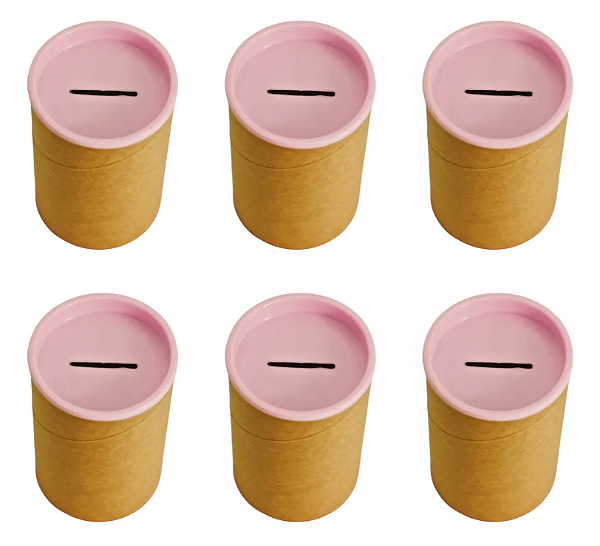 Cofrinho 10x16cm Rosa - 10 unidades