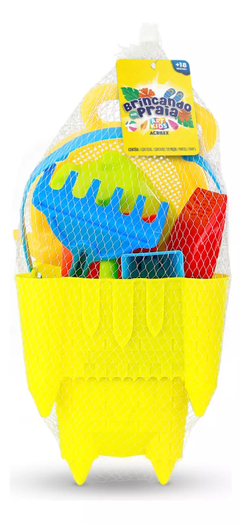 Kit Praia Castelo Laranja 11 peças - Acrilex