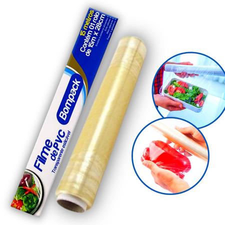 FILME PARA  ALIMENTOS PVC 28CM X 100M TECFILM