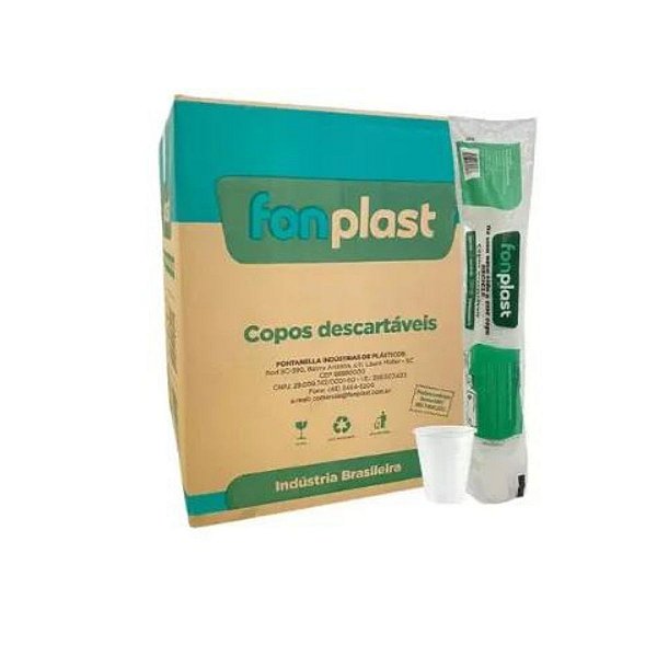 CAIXA DE COPO 180ML FONPLAST TRL PS 25X100