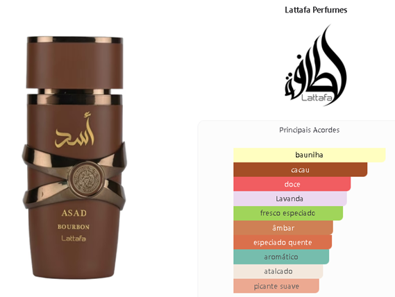 Asad Bourbon de Lattafa Perfumes Eua de Parfum 100ML