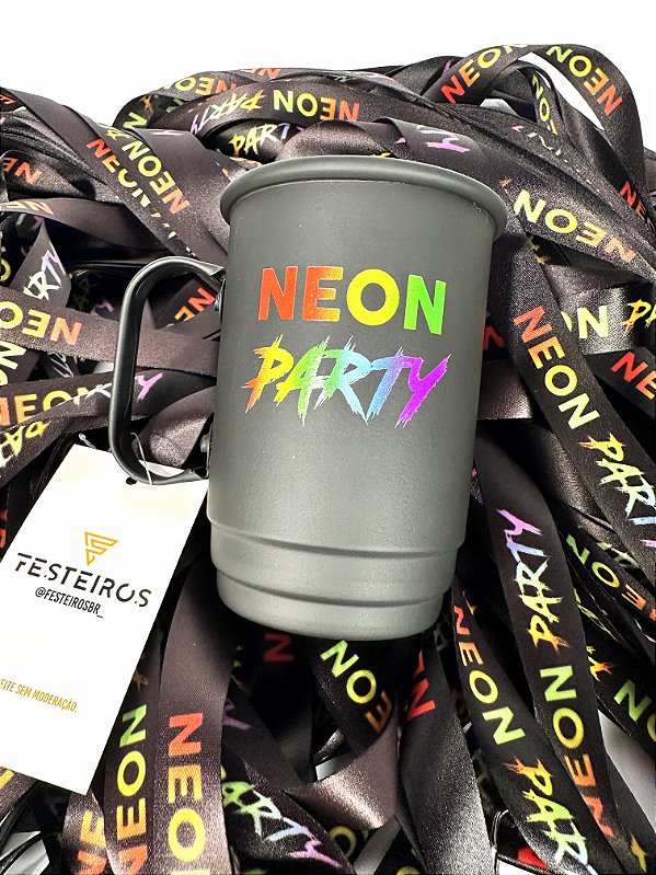 Caneca Festa Terceirão - Caneca de aluminio Personalizada com tirante