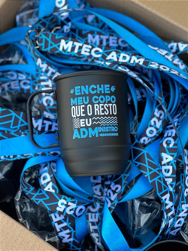 Caneca 500ml preto fosco terceirão administração