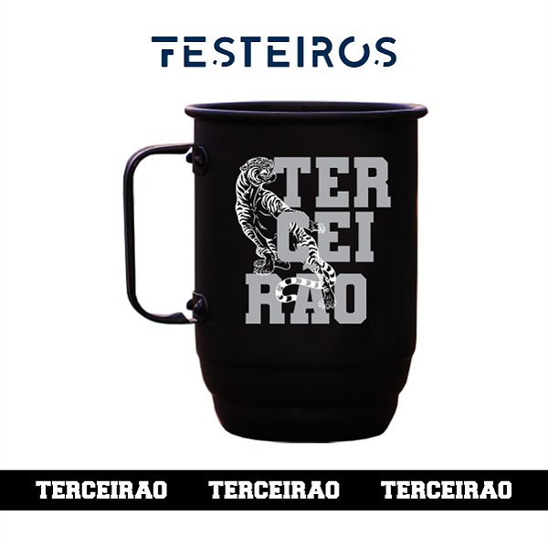 Caneca Terceirão Pantera - caneca aluminio com tirante