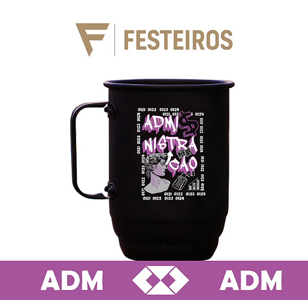 Caneca Personalizada Administração | Alumínio com Tirante – Formatura 2025/2026