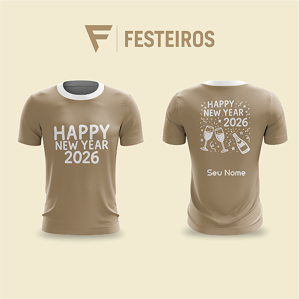 Camisa Personalizada Feliz Ano Novo | Confraternização e Réveillon