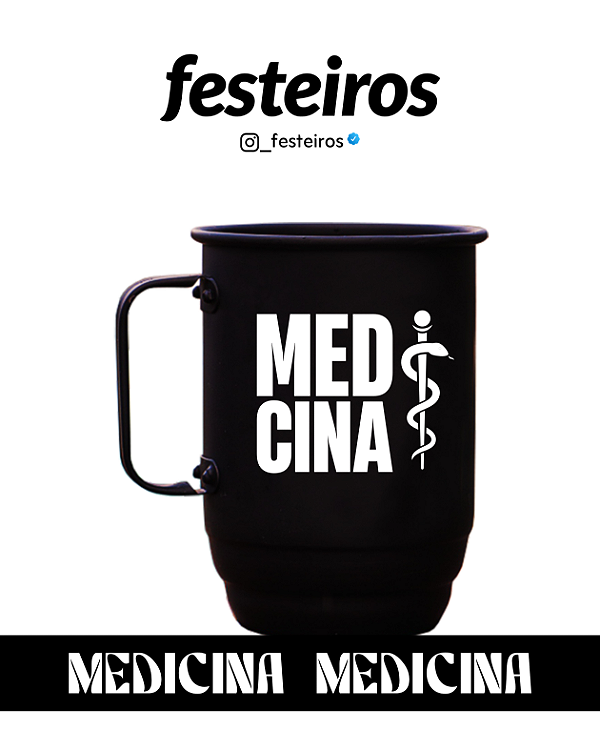 Caneca Medicina Cursos Universitário Atlética Formatura