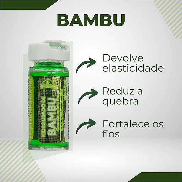 Ampola de Bambu Elasticidade para os fios  - Kit com 04 unidades Dermabel