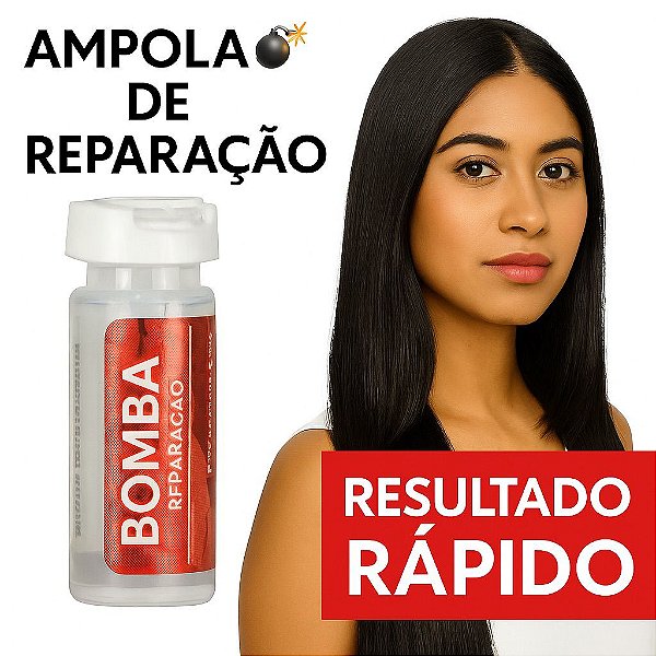 Ampola Bomba de Reparação  Revitalize seu cabelo  Kit com 12 unidades Dermabel