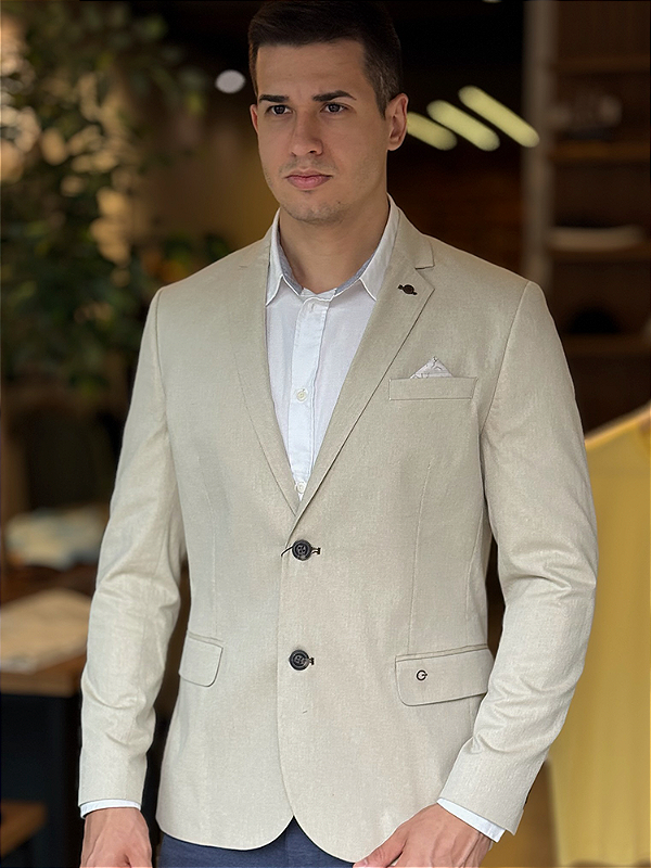Blazer Alfaiataria Slim Soul  Bege