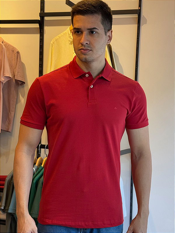 Polo Aramis Básica Piquet Vermelha