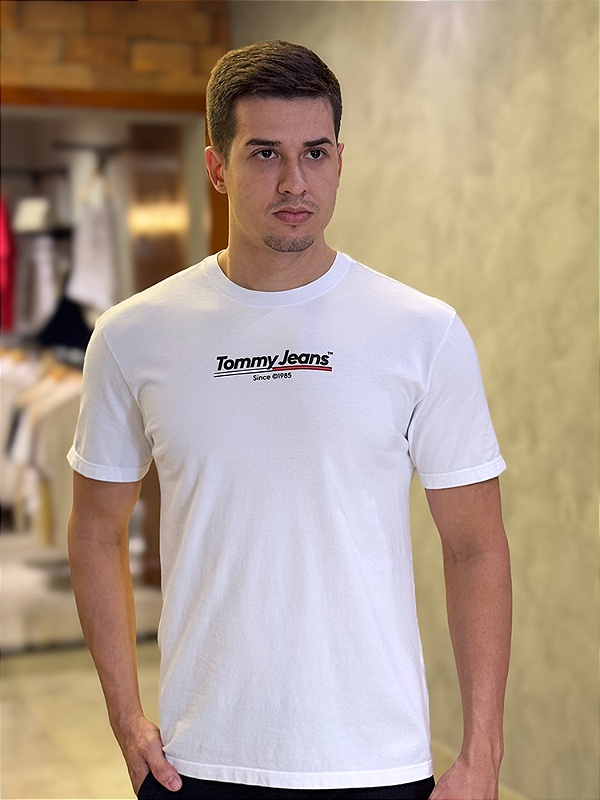 Camiseta Tommy Jeans Silcada Since 1985 Branca