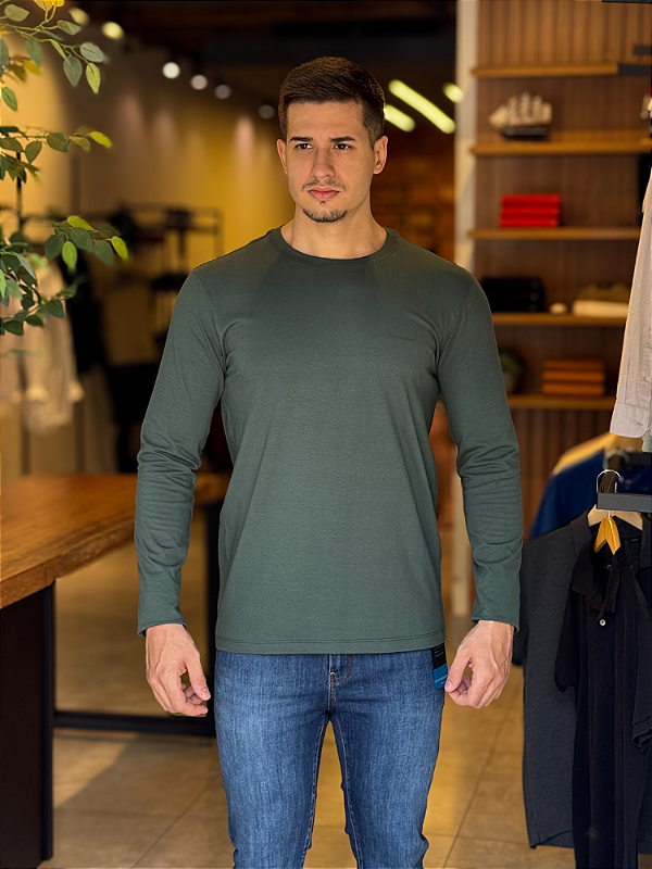 Camiseta Acostamento ML Elastano Verde Nativo