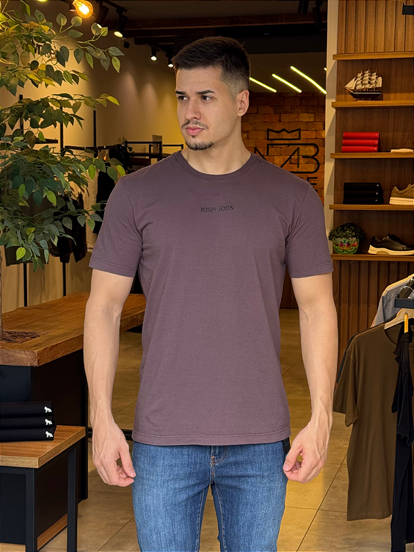 Camiseta John John Rg Clean Marrom