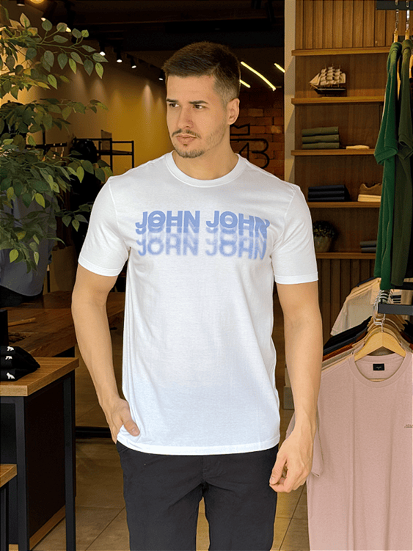 Camiseta John John RG Repeat Off White