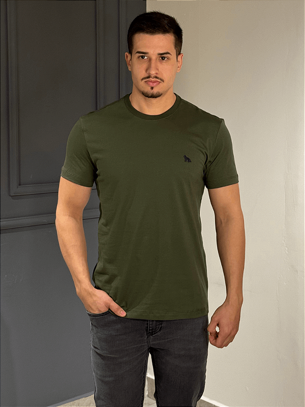 Camiseta Acostamento Básica Verde Bonsai