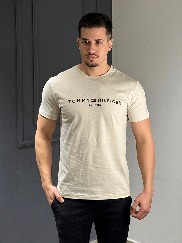 Camiseta Tommy Hilfiger Est.1985 Areia