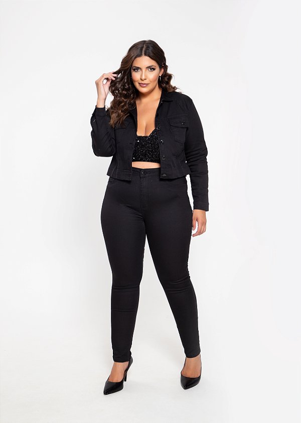 Calça Skinny Feminina Black C/Laycra Plus Size