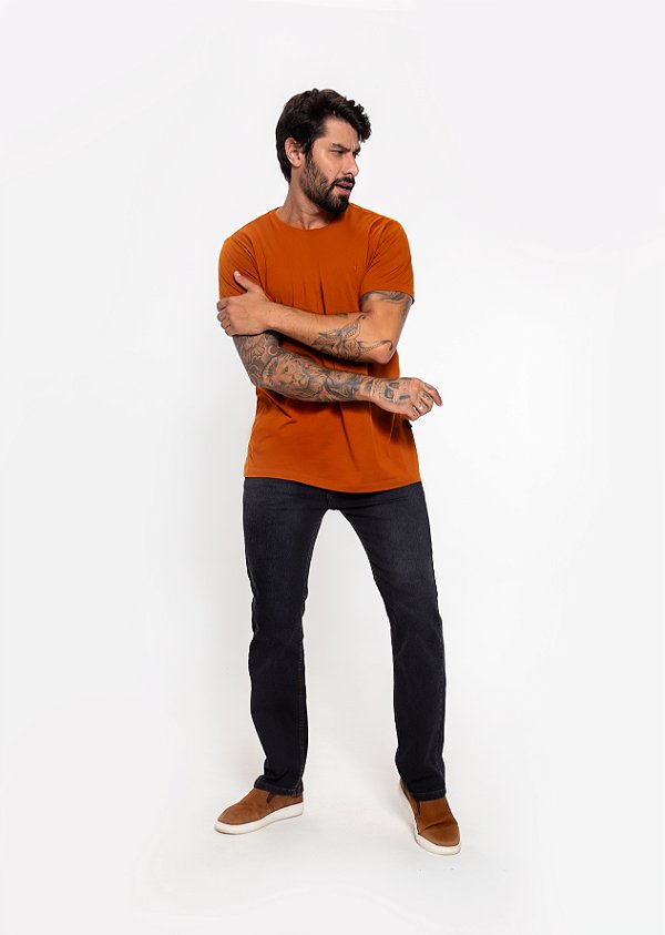 Calça Reta Masculina Cetim Black Stone