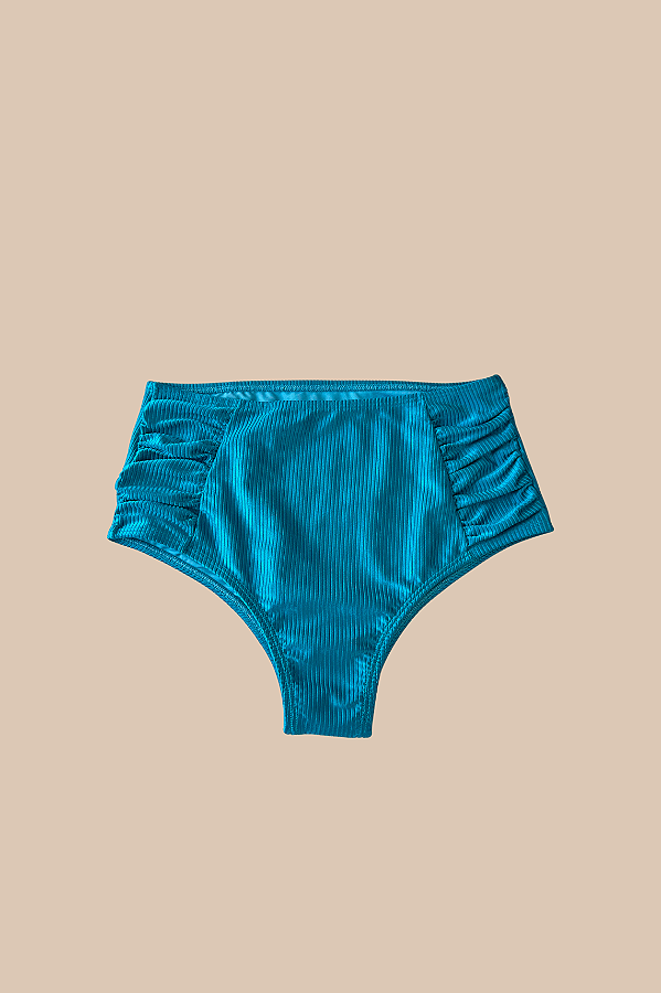Calcinha Hot Pants Tradicional Azul Piscina