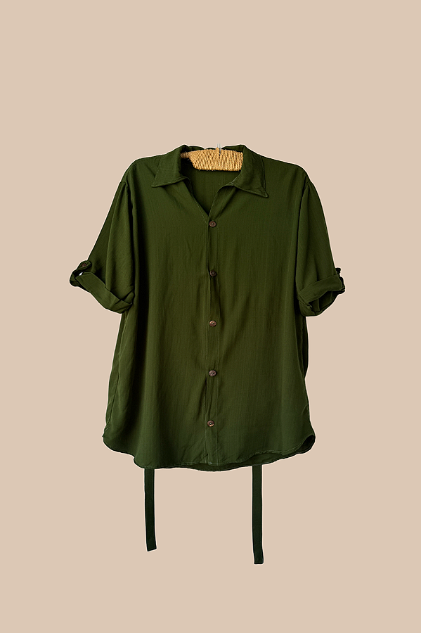 Saída Viscose Verde Musgo