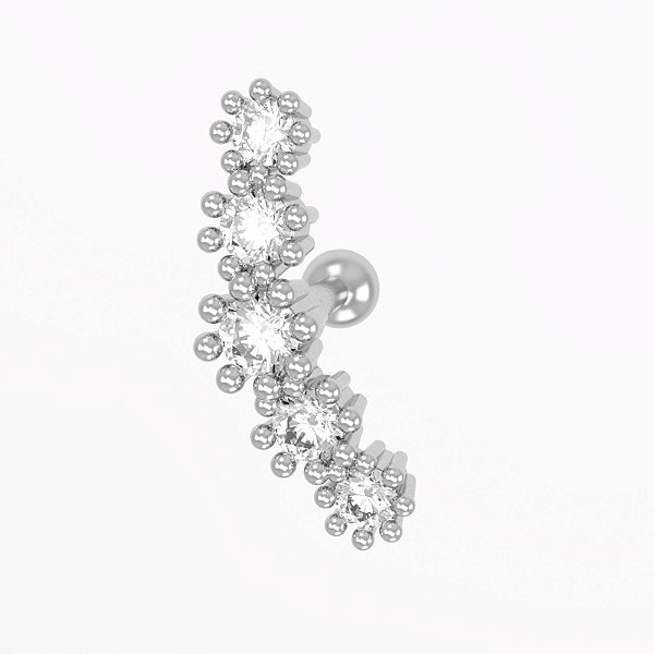 Piercing Prata 925 - Cluster