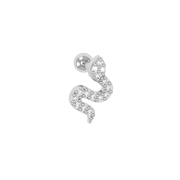 Piercing Tragus Prata 925 Cobra
