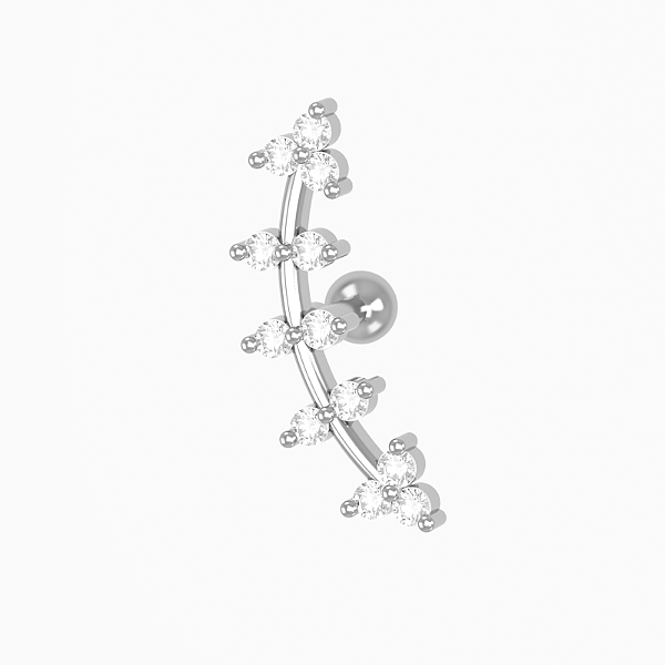 Piercing Tragus Cluster Prata 925