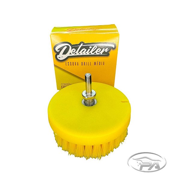 ESCOVA DRILL ROTATIVA PARA LIMPEZA INTERNA CERDAS MÉDIAS - Detailer