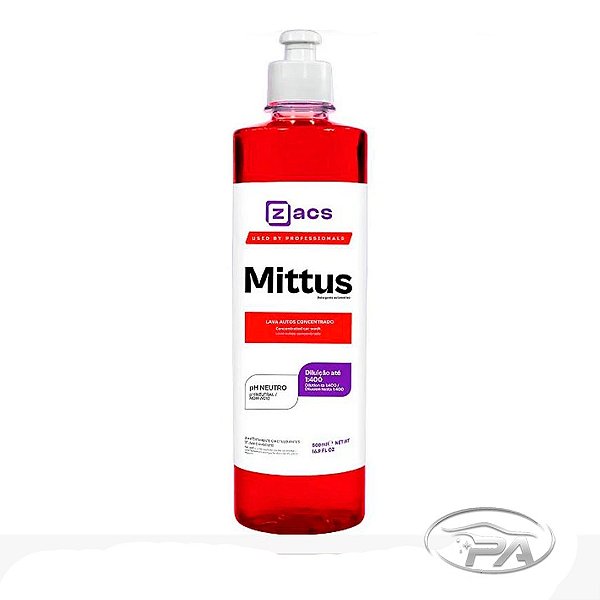 MITTUS 500ml - Lava auto neutro concentrado 1:400 Zacs