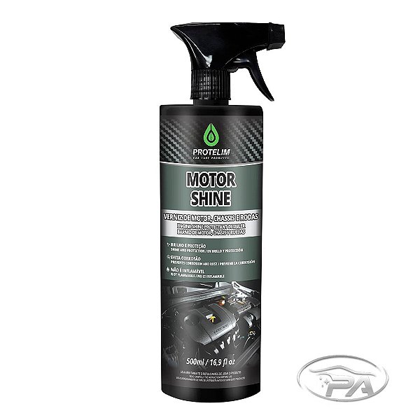 MOTOR SHINE 500ml - Verniz protetor de motor, caixa de roda e chassis Protelim