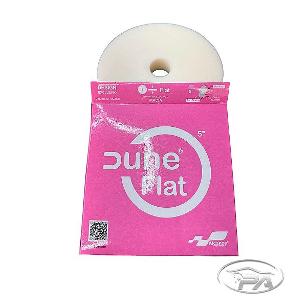 BOINA DUNE 5" ESPUMA FLAT BRANCA MACIA -125MM( COM FURO) - Alcance