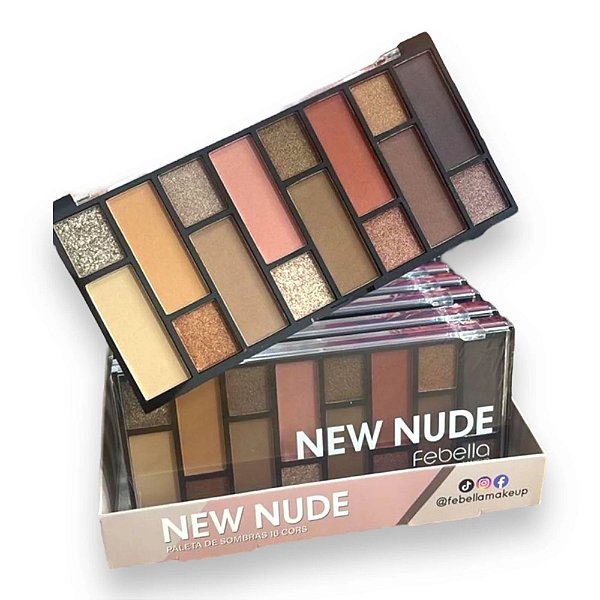 Paleta de sombra 16 cores new nude - Febella