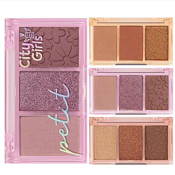 Paleta de sombras 3 cores petit - City Gilrls
