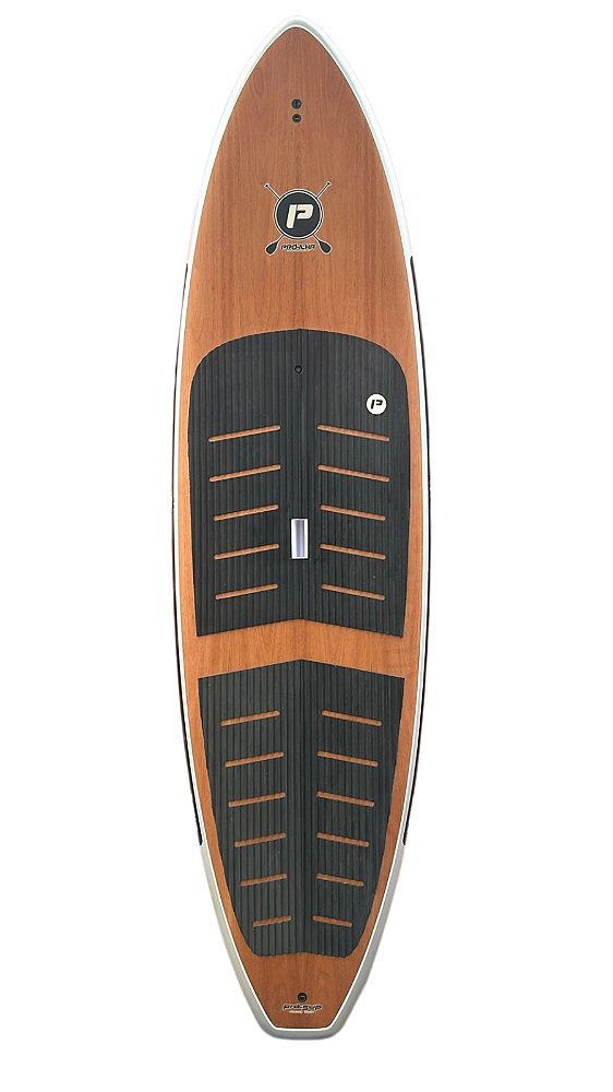 Prancha de Stand Up (SUP) Pro Ilha Tamanho  10’ - 188 L  Eps-Wood Nova - Borda cor Prata
