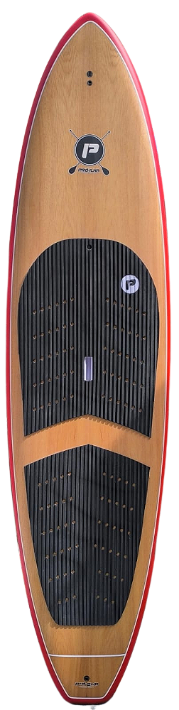 Prancha Stand Up (SUP) Pro Ilha Tamanho  11' - 220 L  Eps-Wood Nova - Borda cor Vermelho
