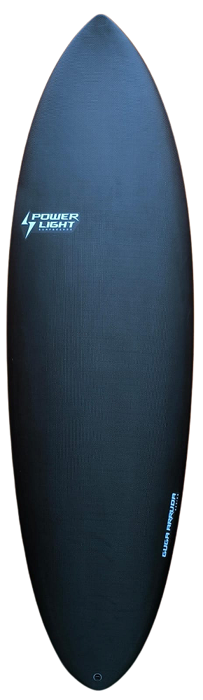 Prancha De Surf Powerlight Modelo Hipster Full Carbon  6’4" -42,8L EPS - FCS2 - Nova