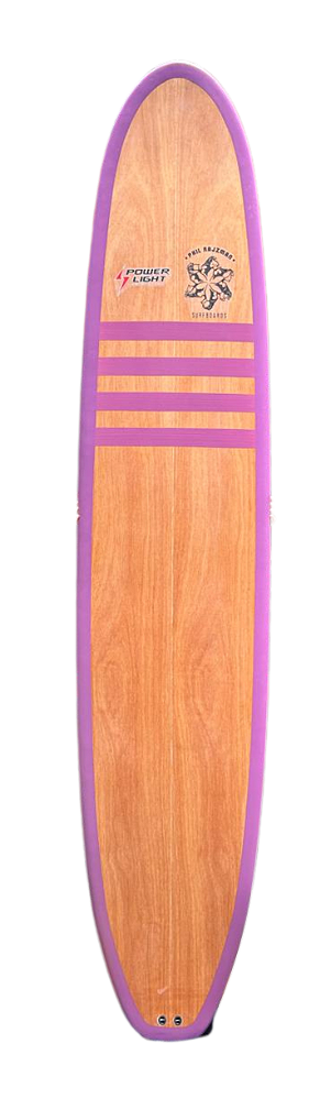 Prancha De Surf Longboard Power light Modelo Purple Monkey  9’2" - 70,10  L Eps/Wood Novo