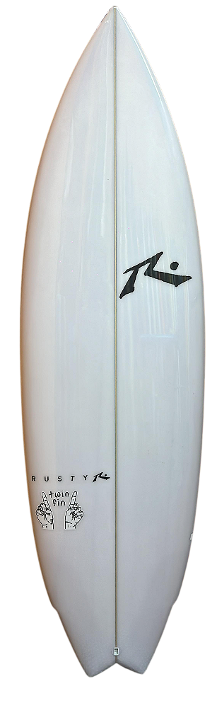 Prancha De Surf Rusty Modelo TWIN FIN 5’8" -  30,9 L PU - FCS2 Nova
