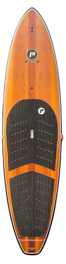 Prancha Stand Up (SUP) Pro Ilha Tamanho 11’ - 220 Lts Eps-Wood Nova - Borda cor Marrom
