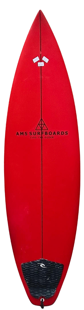 Prancha De Surf AMS Modelo Barracuda 5'10" 27,3 Lts PU - FUTURES - usada