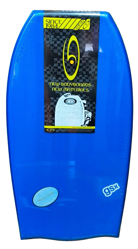 Prancha de Bodyboard Genesis Modelo GSX 38" - Azul/Laranja - Bat Tail