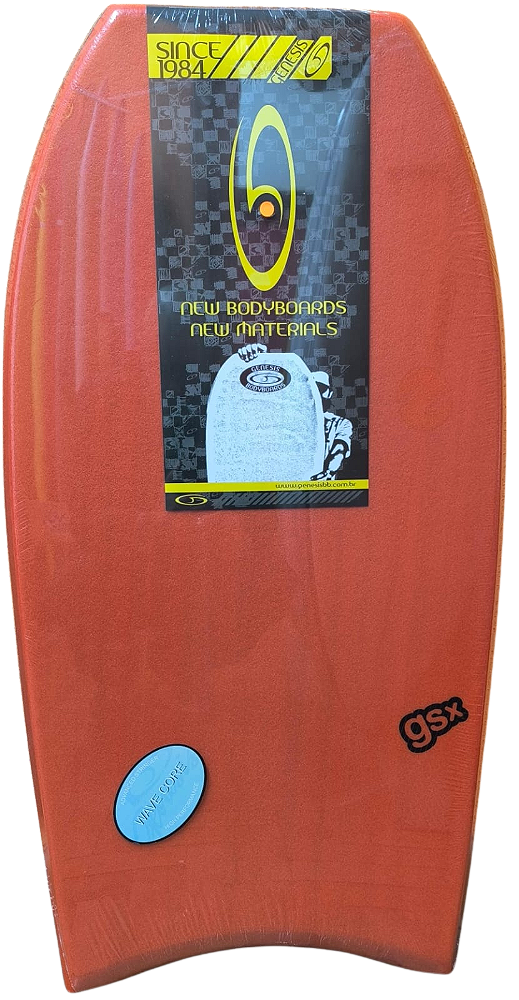 Prancha de Bodyboard Genesis Modelo GSX  38" - Laranja/Preto - Crescent Tail