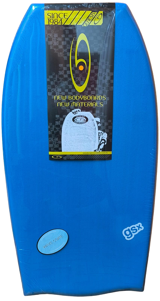 Prancha de Bodyboard Genesis Modelo GSX  38" - Azul/Laranja - Bat Tail