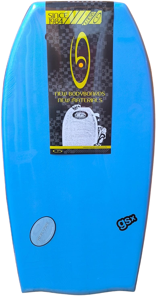 Prancha de Bodyboard Genesis Modelo GSX  39" - Azul/Laranja - Bat Tail