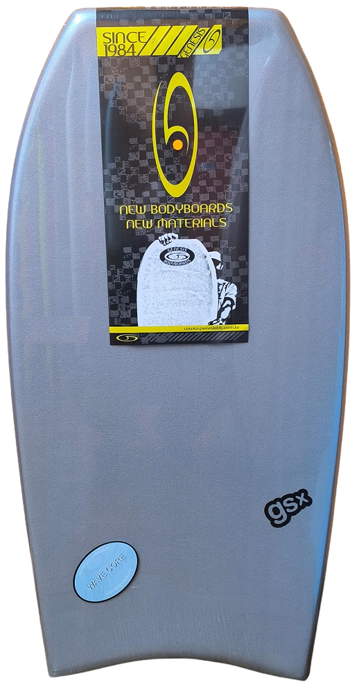 Prancha de Bodyboard Genesis Modelo GSX  39" -Cinza/Laranja - Crescent Tail